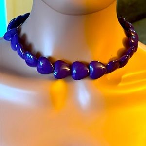 Purple Howlite Heart Necklace